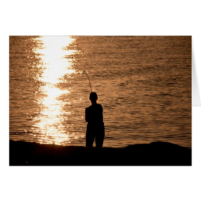 Fishing at sunset (Front Horizontal)