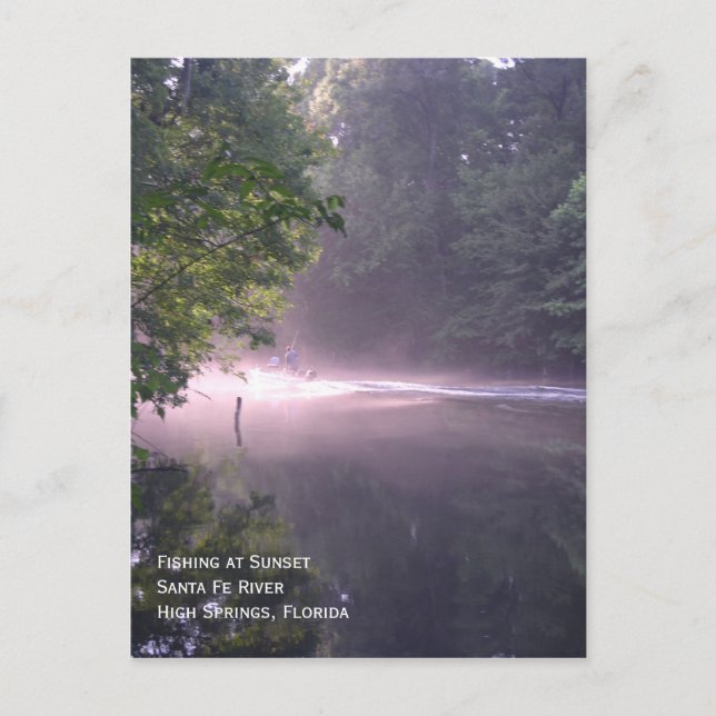 Fishing at Sunset Postcard (Front)