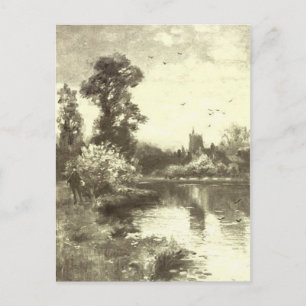 Fishing at the Keep Postcard