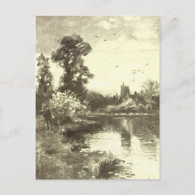 Fishing at the Keep Postcard (Front)