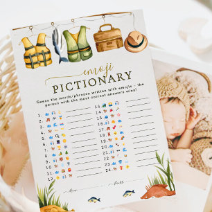 Fishing Baby Boy Baby Shower Emoji Pictionary Game