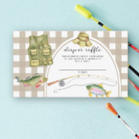 fishing baby shower - diaper raffle ticket