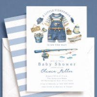 Fishing Baby Shower Invitation Boy Theme