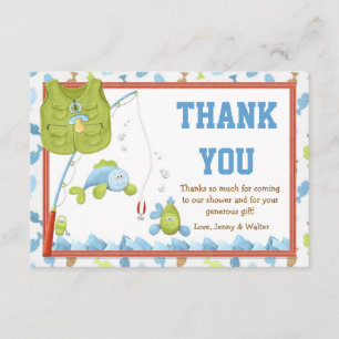 Fishing Baby Shower Thank You Card