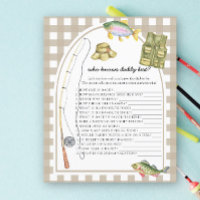 Fishing baby shower - Who knows daddy best game