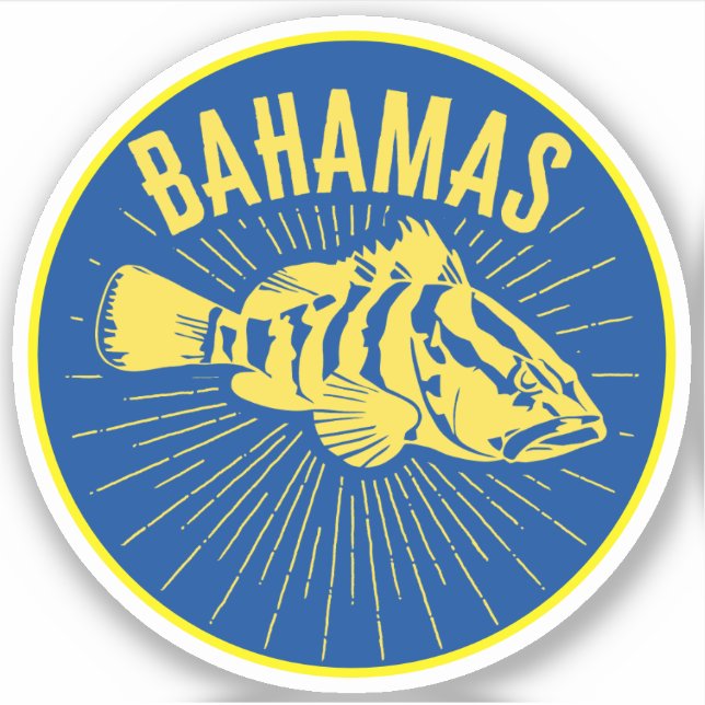 Fishing Bahamas Fisherman Diver Diving Grouper (Front)
