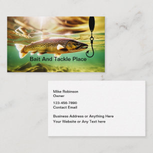 Fishing Bait And Tackle Club Business Cards