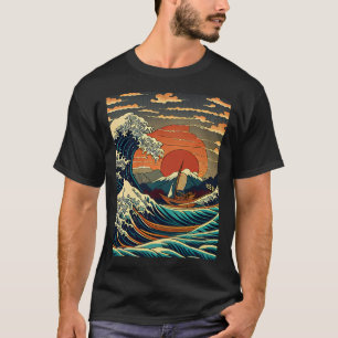 Fishing Bass Fishing Angler Dad USA American Flag T-Shirt