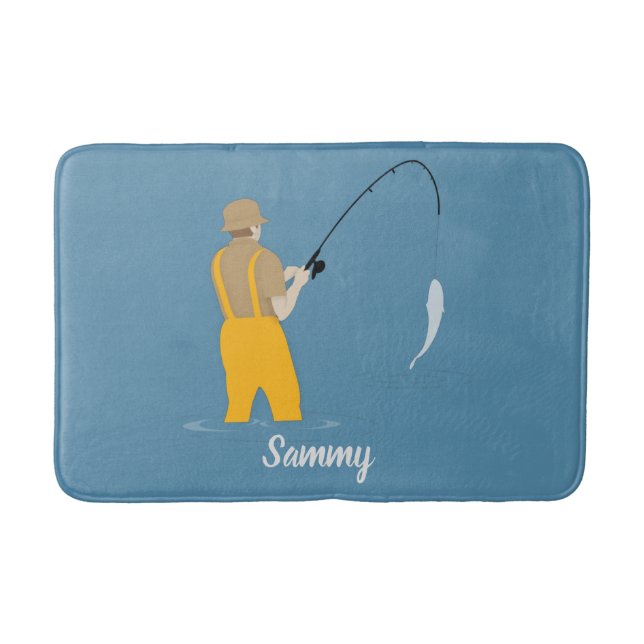 Fishing Bath Mat (Front)