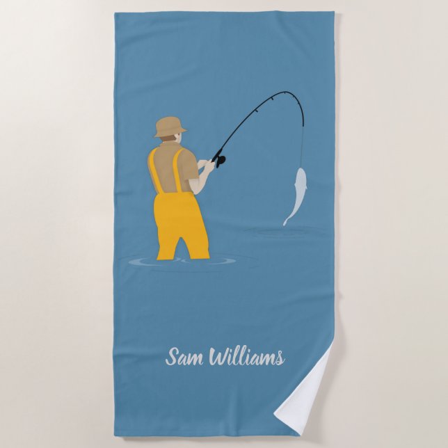Fishing Beach Towel (Front)