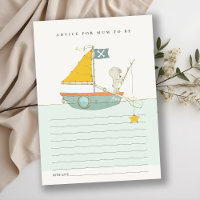 Fishing Bear Sailboat Advice For Mum Baby Shower