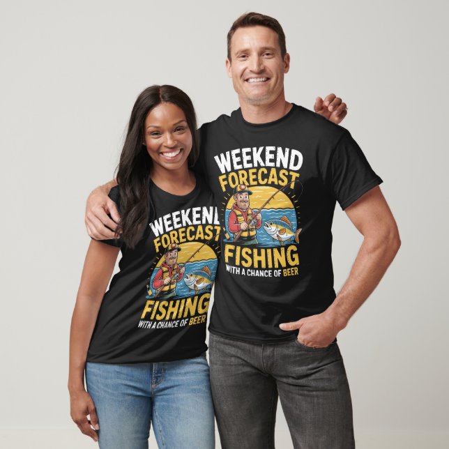 Fishing Beer Forecast T-Shirt (Unisex)