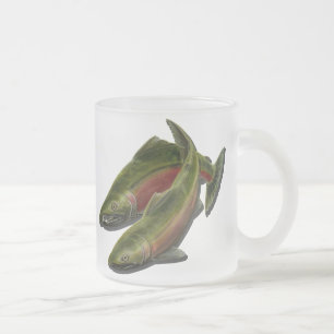 Fishing Beer Mug Coho Salmon Fisherman Beer Glass