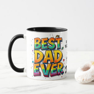 Fishing Best Dad Ever Fish Quote Graffiti Mug