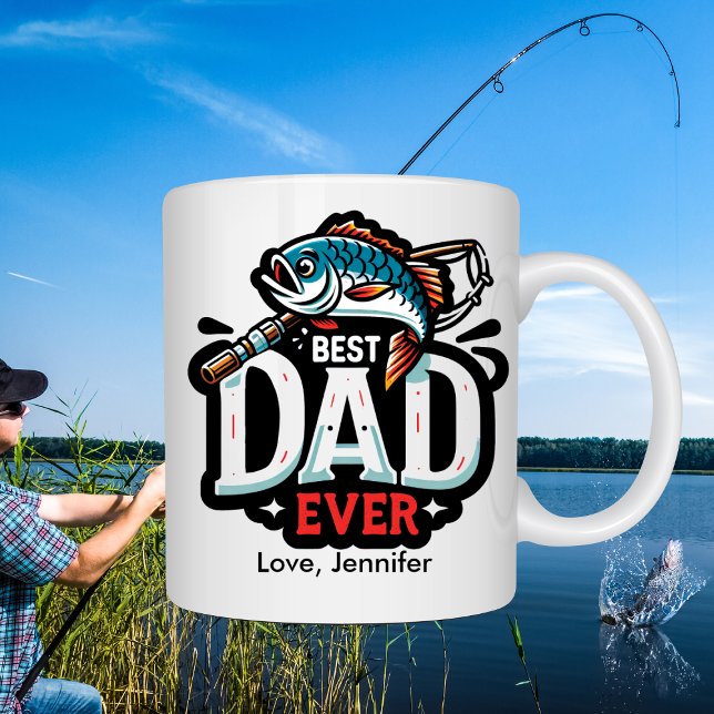 Fishing Best Dad Father's Day Personalised    Coffee Mug (Creator Uploaded)