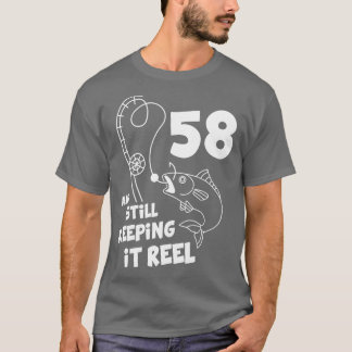 Fishing Birthday 58th Bday Fisher Birthday Gift T-Shirt