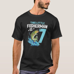 Fishing Birthday  7 Year Old Boy Fisher 7th Bday K T-Shirt