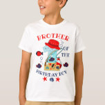 fishing birthday brother of the Birthday Boy T-Shirt<br><div class="desc">Celebrate birthday with this special t-shirt,  personalised design</div>