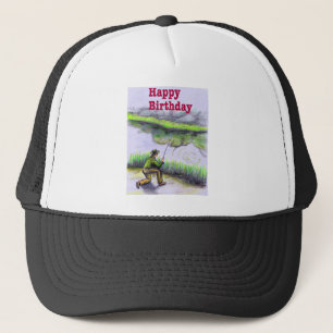 Fishing birthday gift trucker hat