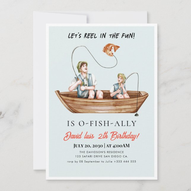 fishing  Birthday Invitation (Front)