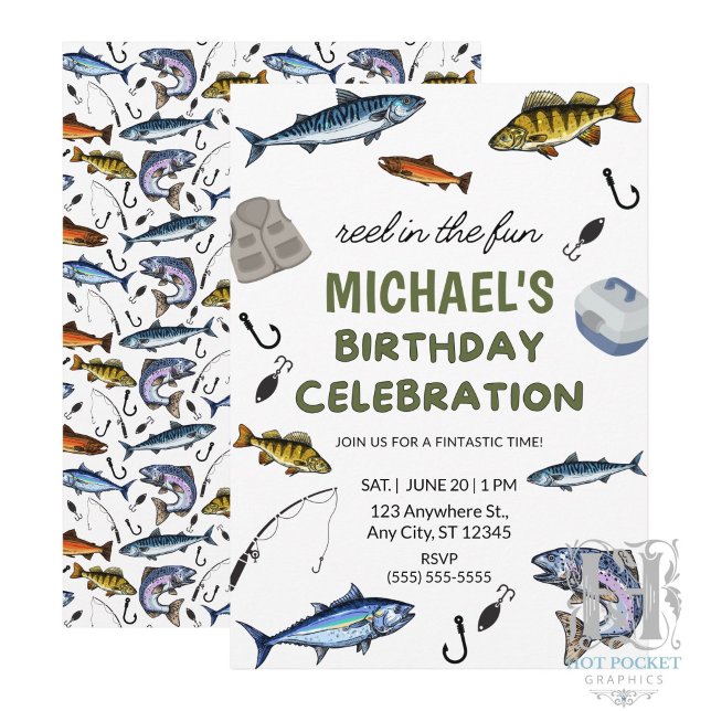 Fishing Birthday Invitation (Creator Uploaded)