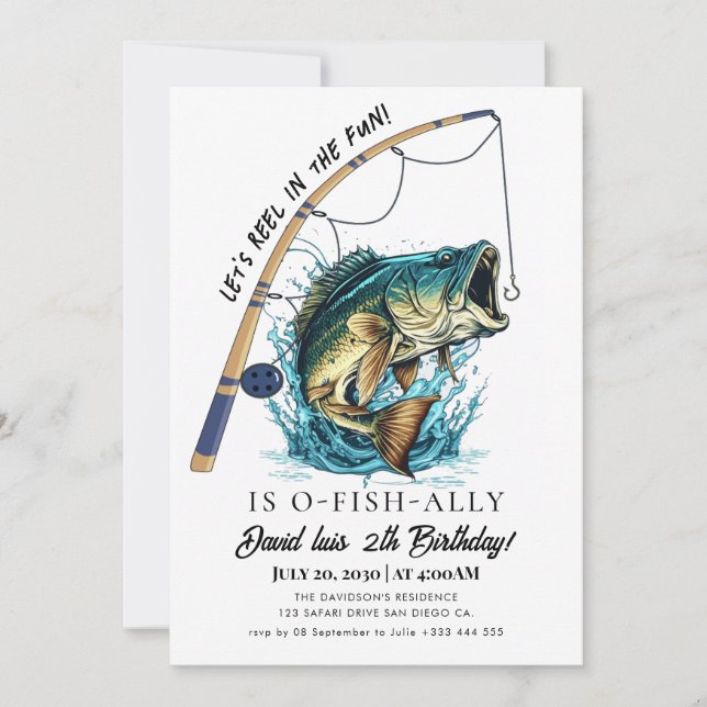 fishing  Birthday Invitation (Front)