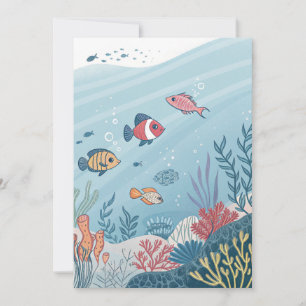Fishing Birthday Invitation Card