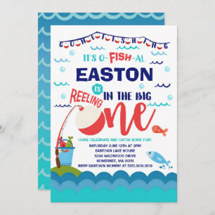 Fishing Birthday Invitation O-Fish-Ally One Party