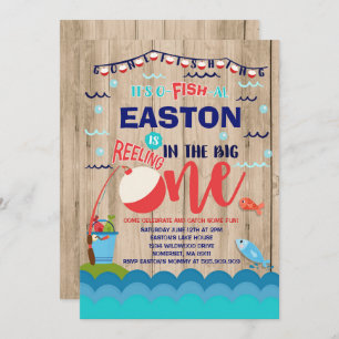 Fishing Birthday Invitation O-Fish-Ally One Party
