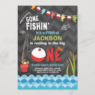 Fishing Birthday Invitation Reeling The big one