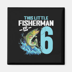 Fishing Birthday Shirt 6 Year Old Boy Fisher 6th B Magnet