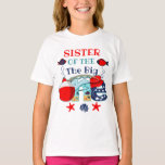 Fishing birthday sister of the Birthday Boy T-Shirt<br><div class="desc">Celebrate birthday with this special t-shirt,  personalised design</div>