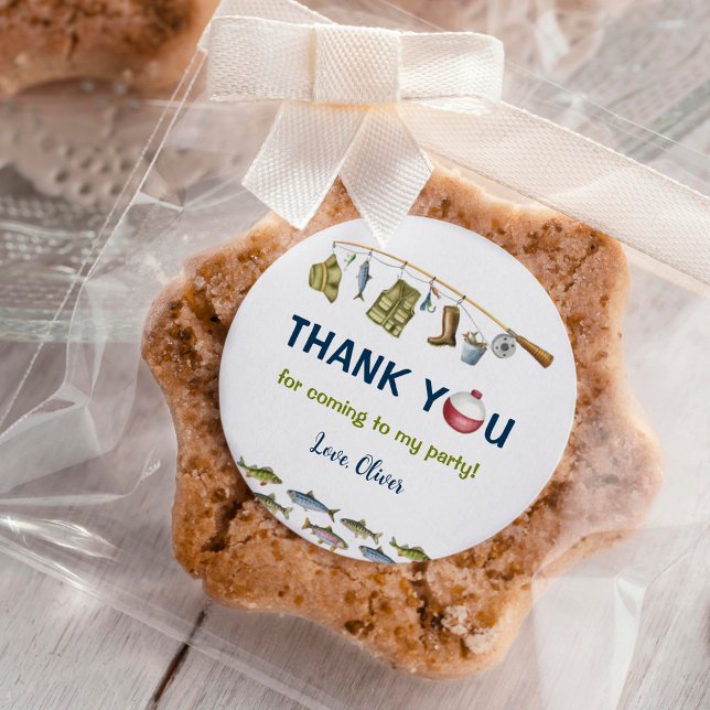 Fishing Birthday Sticker Favour Tag (Creator Uploaded)