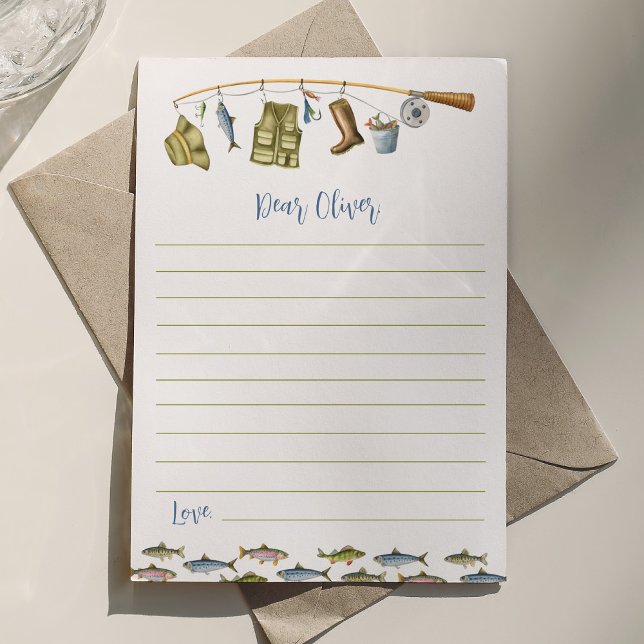 Fishing Birthday Time Capsule Note Message Card (Creator Uploaded)