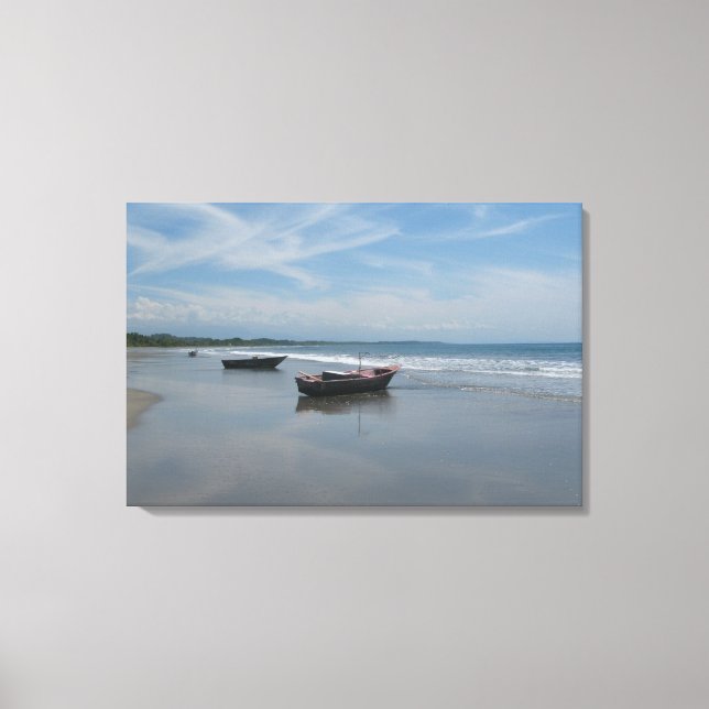 Fishing Boat at the Beach Canvas Print (Front)