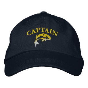 Fishing boat captain embroidered hat