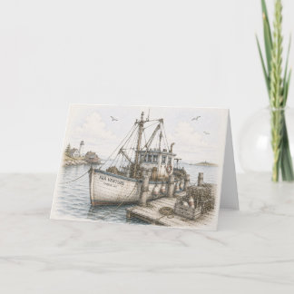 Fishing Boat Card