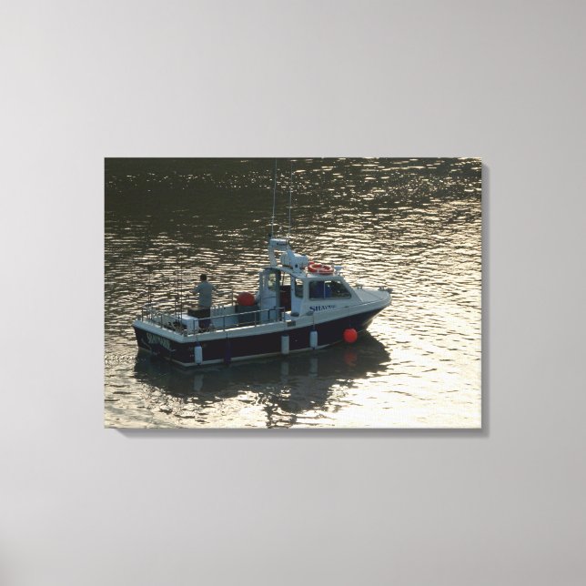 Fishing Boat, Cardiff Bay Canvas Print (Front)