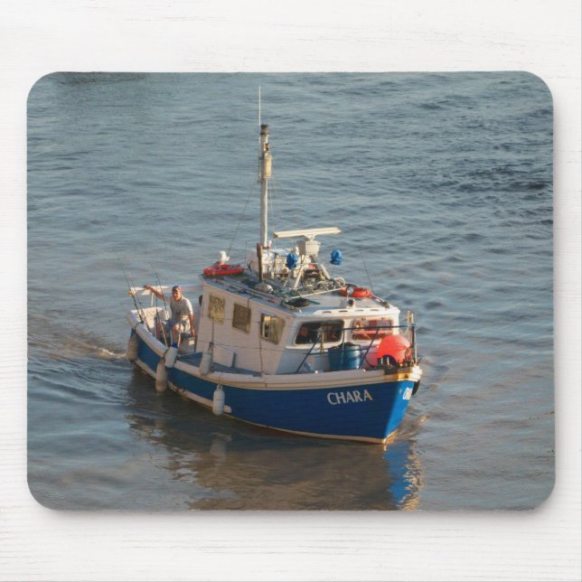 Fishing Boat, Cardiff Bay Mouse Pad (Front)