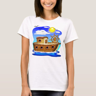 Fishing Boat Cartoon T-Shirt