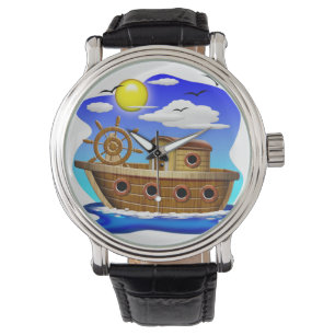 Fishing Boat Cartoon Watch