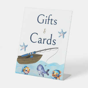 Fishing boat Gift and Cards  Pedestal Sign