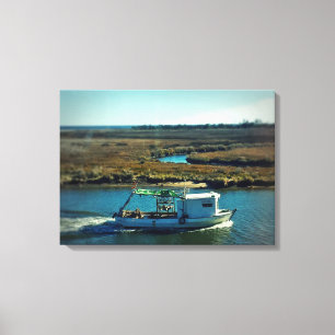 Fishing Boat in the Bayou Canvas Print
