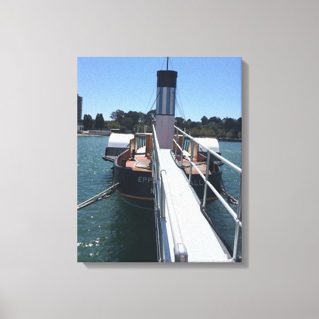 Fishing Boat in the Harbour Canvas Print (Front)