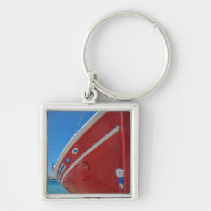 Fishing Boat In The Port Of Mykonos In Cyclades Key Ring