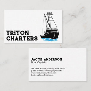 Fishing Boat in the Water Business Card