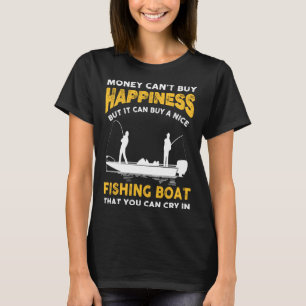 Fishing Boat Joke Saying For Bass Fisherman Dad T-Shirt