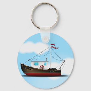 Fishing Boat Key Ring