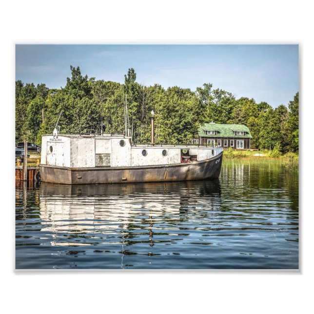 Fishing Boat off Washington Island Photo Print (Front)