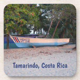 Fishing Boat on Tamarindo Beach, Costa Rica Coaster